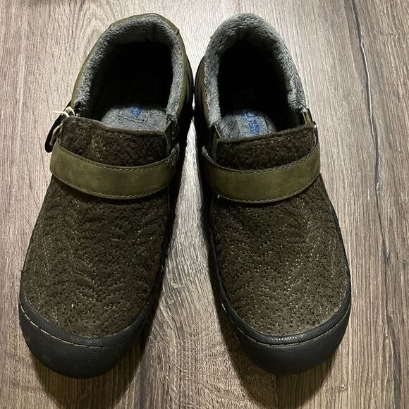 JBU By Jambu Shoes Women 6 Blakey Faux Fur Vegan Green Memory Foam - Picture 1 of 4